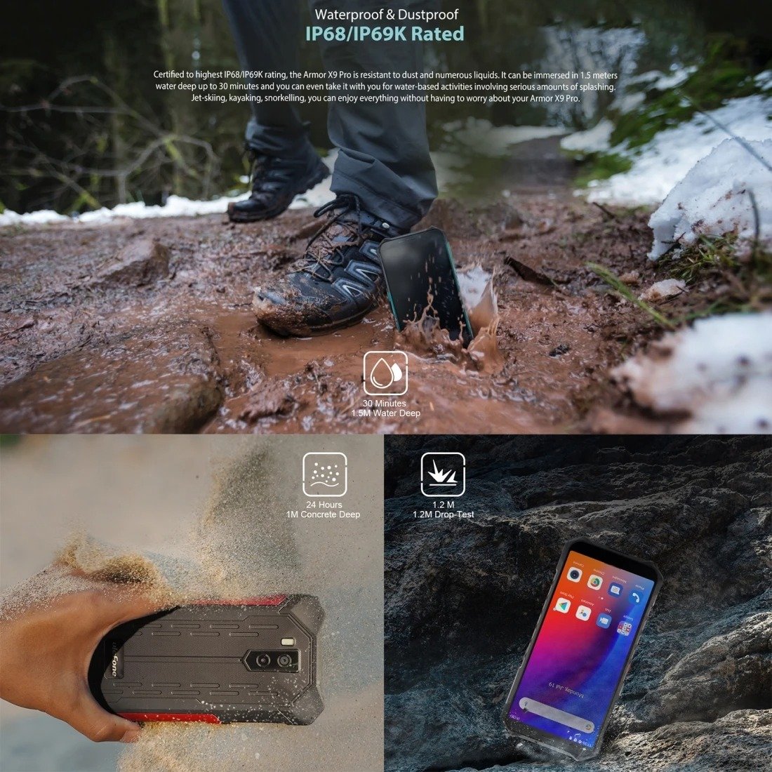 Ulefone Armor X9 Pro mobile phones 3g&4g smartphone 5.5" smart phone 5g smartphone 4GB+64GB Octa Core 5000mAh Rugged Phone